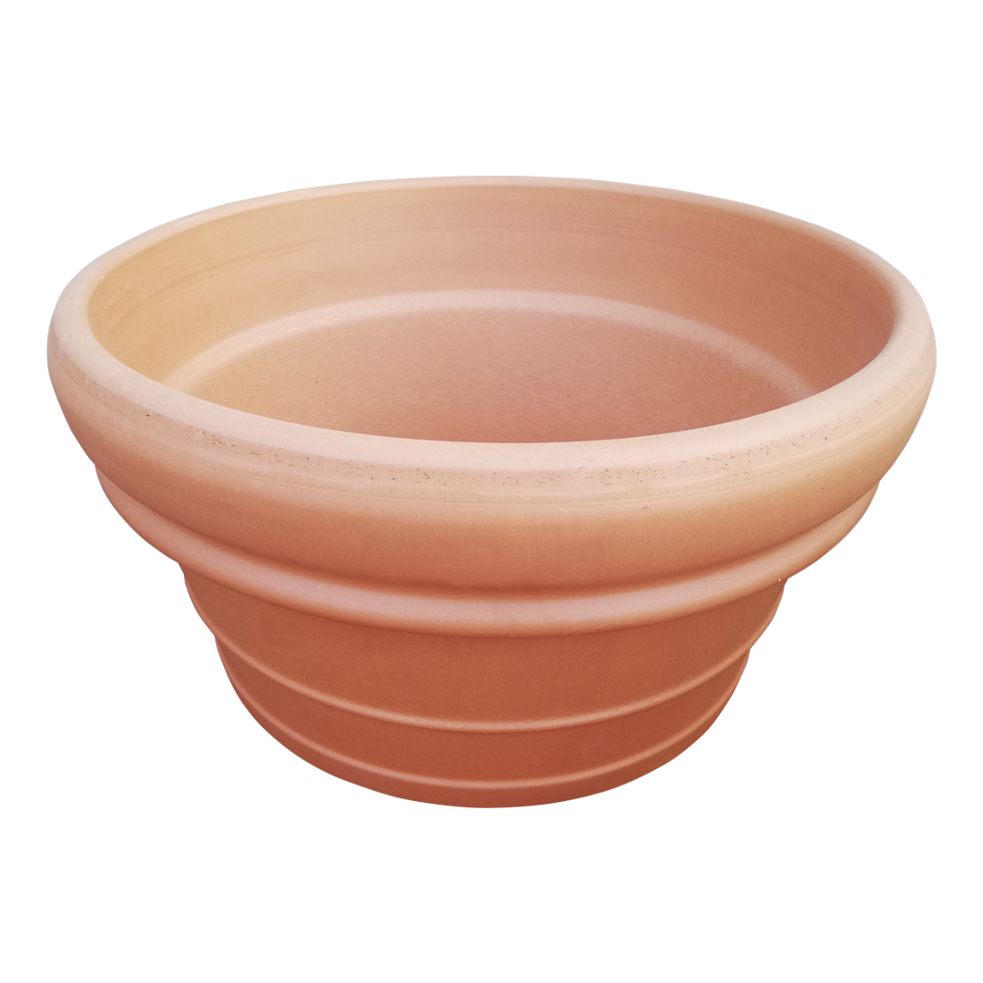 Vaso Alto Anticato Graffiato In Terracotta 40cm - Galano Ceramiche