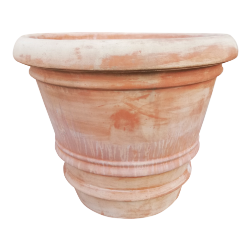 Vaso Vulcano Alto in Terracotta Graffiata Colore Grigio Ø50 cm - Galano  Ceramiche